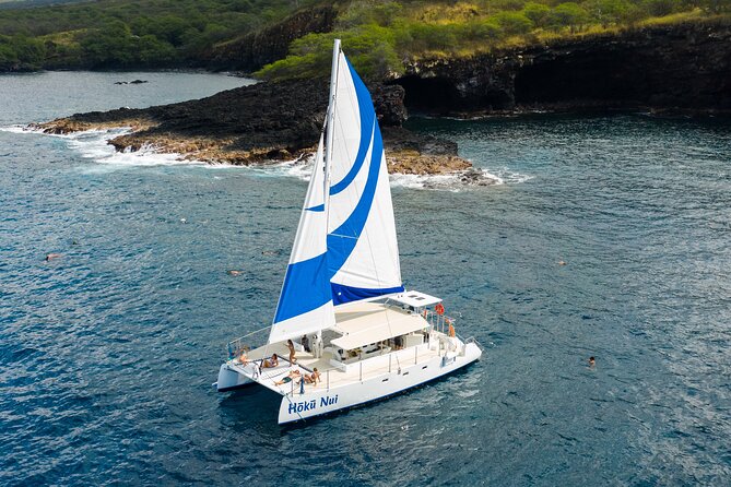 Afternoon Sail & Snorkel to the Captain Cook Monument - Getting From Keauhou Bay to the Snorkel Zone on a Trimaran