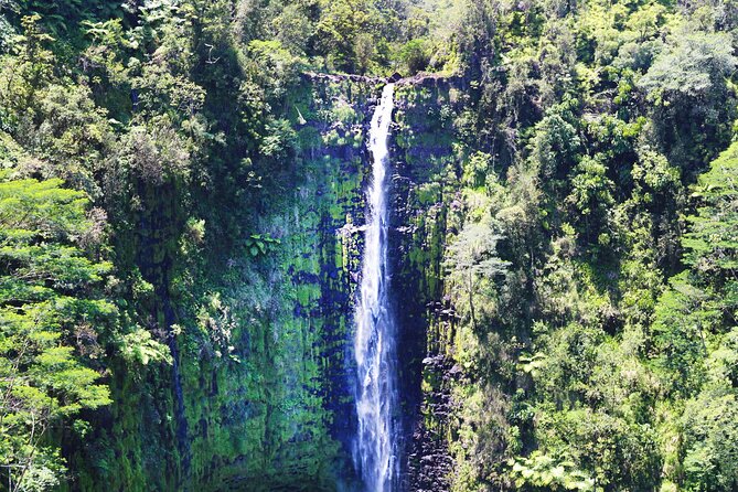 Big Island in a Day-Explore Volcanoes, Waterfalls, Beaches & more - Rainbow Falls in Wailuku River State Park: quick, misty, and photogenic