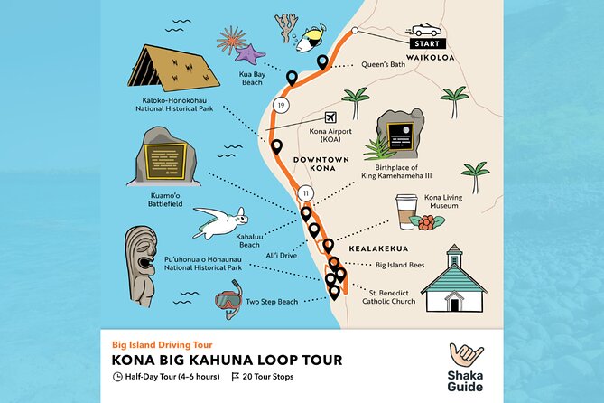 Big Island Kona Coast Self-Guided Audio Tour - Entering The App Route: Offline Maps and GPS Turns