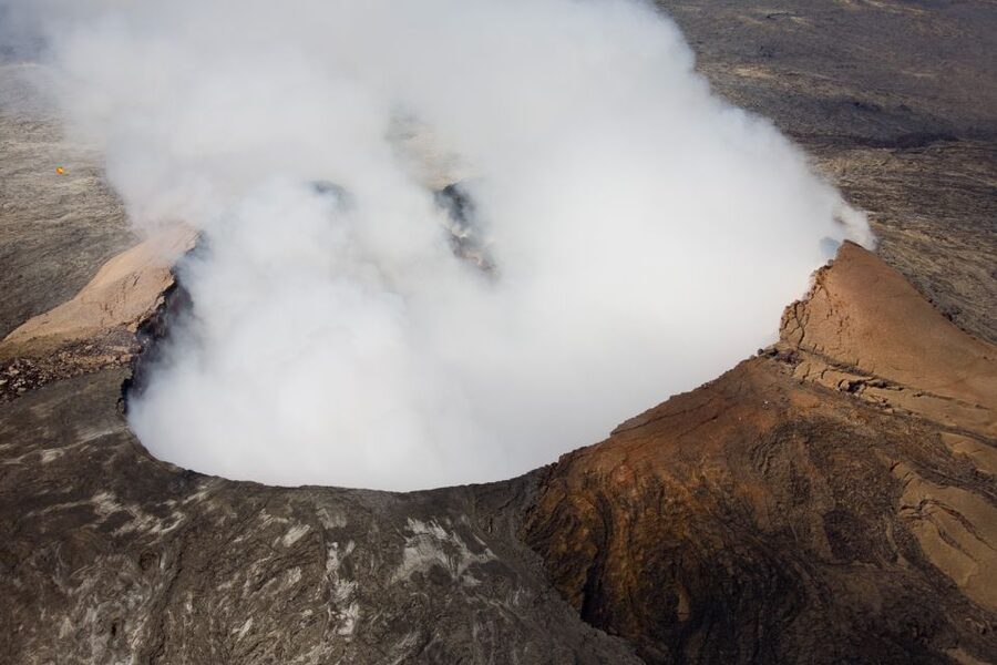 Hilo: Hawaii Volcanoes National Park Flight - Lava Fields, Waterfalls, and Jungle Blue Pools