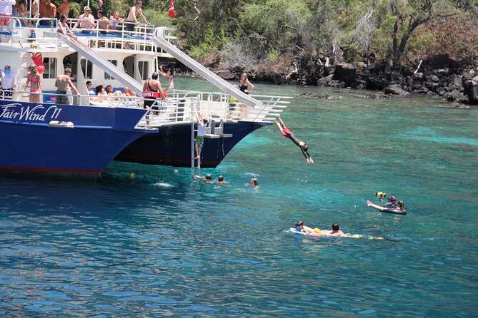 Kona’s Best Morning Snorkel: Captain Cook & Kealakekua Bay - Onboard fun: slides, stairs, and high jump platform access for all ages