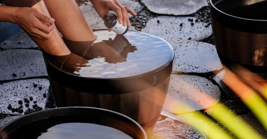 Kona Salt Farm: Deep Ocean Cold Water Mineral Foot Soak - Hygiene and safety: continuously running water, sanitized bowls