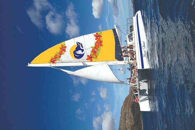 Kona Signature Catamaran Sunset Sail - Crew matters: Captain Michael, John, Caesar, and the service tone